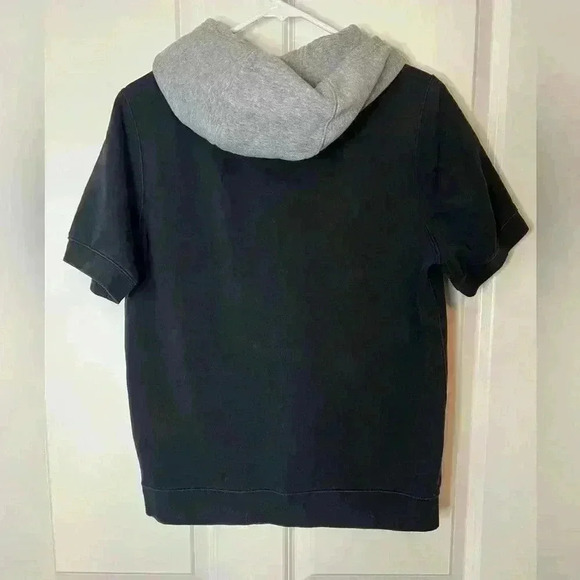 Nike boys sportswear black short sleeve club hoodie - Picture 3 of 7